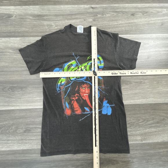 Vintage Poison Shirt Mens Medium 1988 Tour Rock Tee Open Up and Say Ahhh USA 80s - Picture 7 of 7